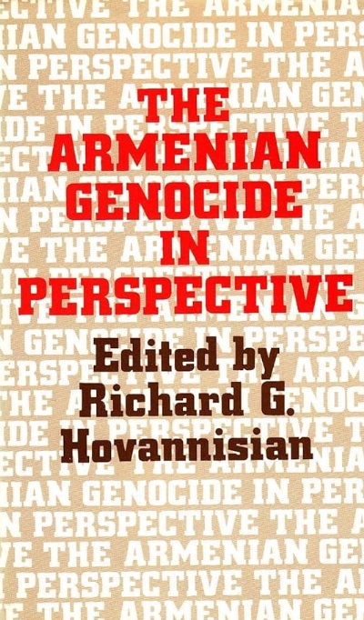 Book cover for 'Richard G. Hovannisian – The Armenian Genocide in Perspective', featured in the Armenian Genocide Museum of Canada’s Books and Literature section.